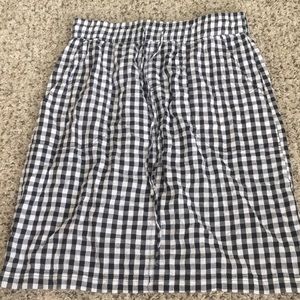 Midi gingham skirt